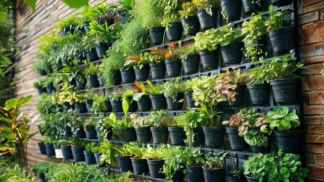 Sustainable and minimalist gardening in a small space, promoting eco-friendly practices and low-waste solutions