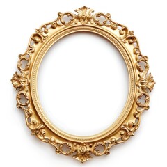 Ornate gold frame photo oval photography.