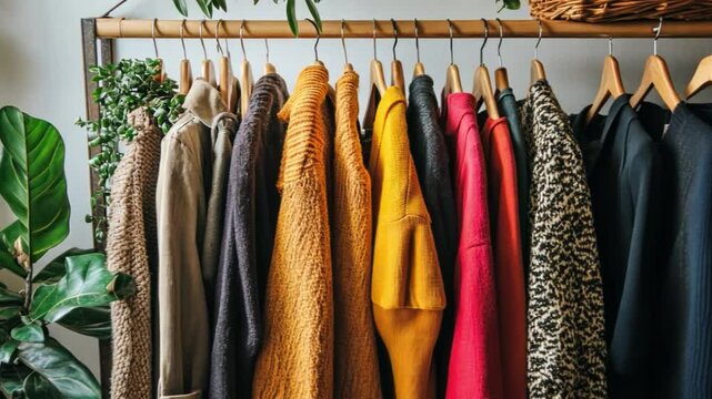 Sustainable fashion captured through minimalist wardrobe choices, focusing on timeless, eco-friendly pieces.
