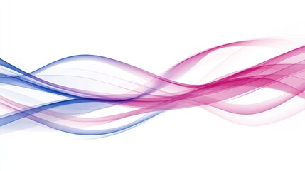 Abstract waves in blue and pink, conveying motion and fluidity.