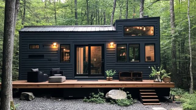 The tiny house movement meets minimalism, with a sustainable, energy-efficient design and a focus on simple living.