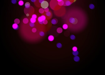 Bokeh Photo Overlay on Black Background. Beautiful Soft Light Bokeh Effect. Ideal for Photography, Graphic Design, and Video Editing.