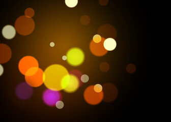 Bokeh Photo Overlay on Black Background. Beautiful Soft Light Bokeh Effect. Ideal for Photography, Graphic Design, and Video Editing.