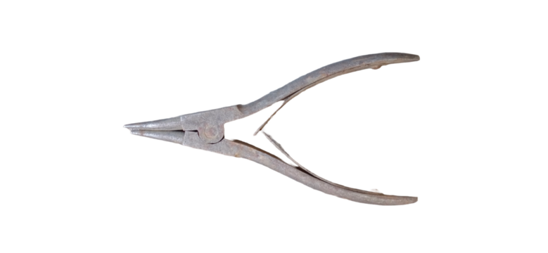 Closeup of a old Metal Tools isolated on a Transparent Background