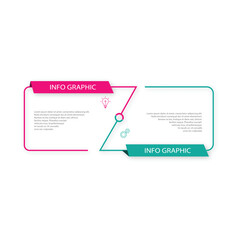 Simple template vector infographic with 2 step line can be used for workflow, business