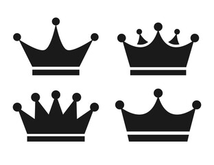 King or queen crown vector icon