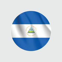 Nicaragua national flag circle sign vector