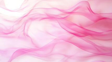 Obraz premium Soft pink flowing fabric creating an ethereal and tranquil background.