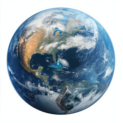 Planet Earth globe isolated