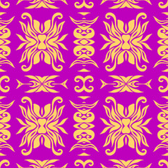 Floral Patterns: Fuchsia and Sunshine Yellow