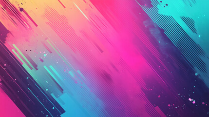 Colorful Abstract Geometric Lines in Gradient Hues