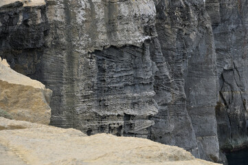 Views of rocky coast on a sunny day. Gozo island