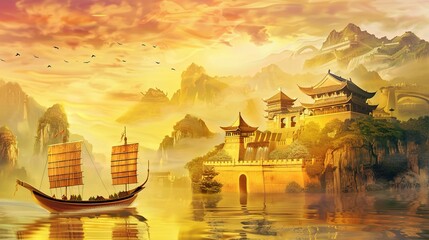 Unfolding the Splendid Tapestry: Conceptual Diagram of Chinese Architectural Background Revealed