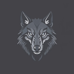 Obraz premium This image features a wolf's head depicted with bold lines and negative space for a sleek, modern look.