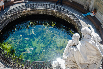 Die Donauquelle im Schlosspark in Donaueschingen