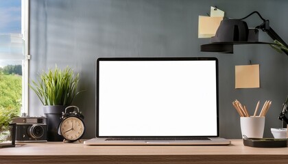 modern office desktop scene 