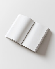an open book or notebook with blank pages, ready to be filled with your stories.