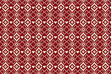 Geometric, seamless, traditional ethnic, thai pattern, fabric pattern for textiles, rugs, wallpaper, clothing, sarong, batik, wrapping, embroidery, print, background, cover, illustration, vector.
