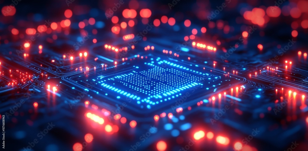 Poster concepts for digital communication and technology with glowing horizontal lines and a grid network o