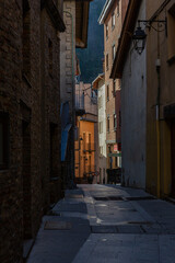 old city in Andorra at winter day