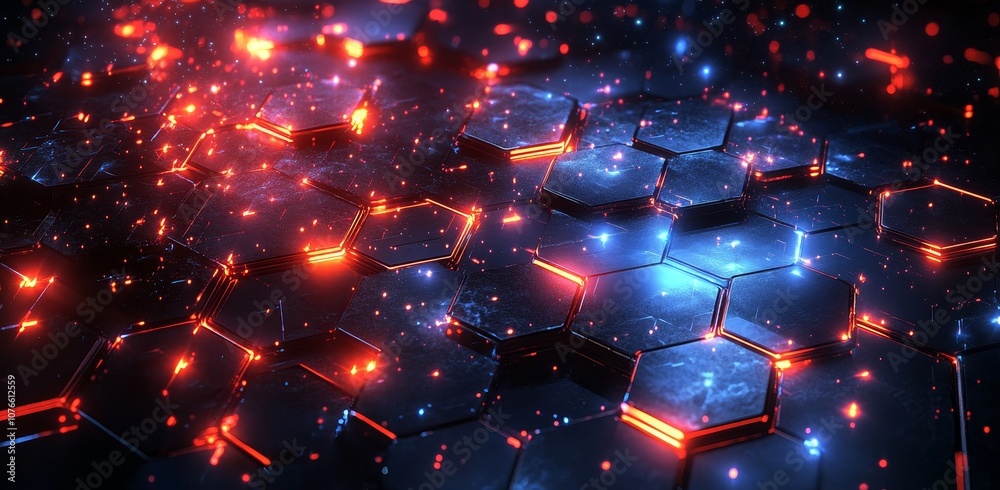 Poster this futuristic background shows a grid line copying field and a futuristic digital circuit frame fo