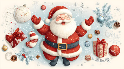 Christmas scene in cozy snowy winter Decorative lighting and charming elements to create a warm and magical atmosphere.