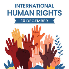 Fototapeta premium Human Rights Day 10 December Post Design