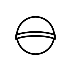 Bath salts bomb icon Vector flat thin line illustration