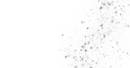 Whirling Snowflakes: Enthralling 3D Illustration of Falling Festive Snow Crystals