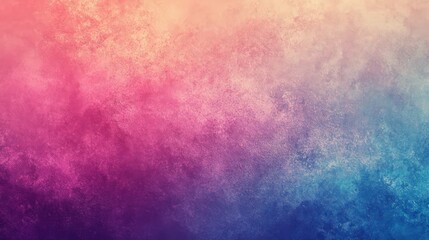 Obraz premium Vibrant color gradient in a mix of sunset pink, violet, and blue, with grainy noise texture giving a vintage yet futuristic feel, creating a captivating abstract background