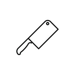 Butcher knife icon Vector flat thin line illustration