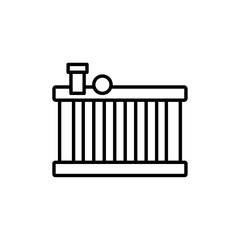 Car radiator Icon Vector flat thin line illustration