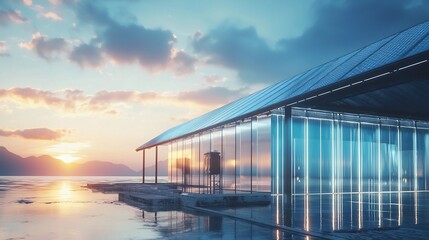 Innovative Solar Powered Desalination Plant Turning Seawater to Fresh Water with Transparent Walls