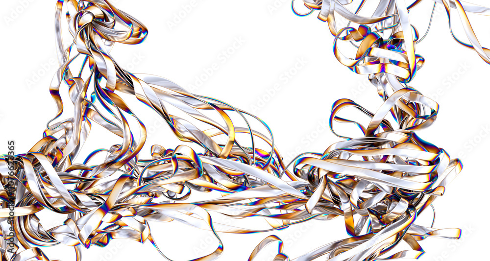 Aufkleber shimmering metallic fabric with iridescent hues a swirl of color and texture