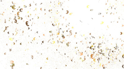 Golden Confetti Burst on Black Background