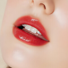Fototapeta premium Elegant High-Fashion Beauty Portraits with Radiant Skin, Glamorous Makeup, and Luxurious Skincare Glow.