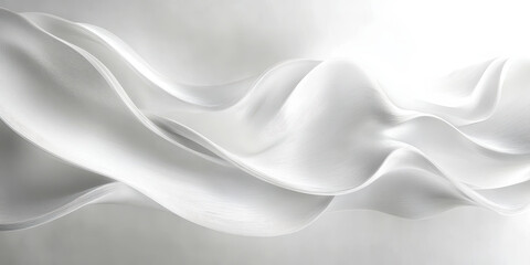 Obraz premium Abstract White Wave Pattern on Minimalist Background for Creative Design Projects