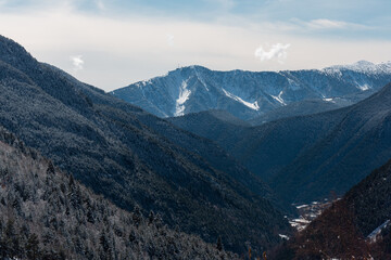 Fototapeta premium Mountain views in Andorra on a sunny winter day 