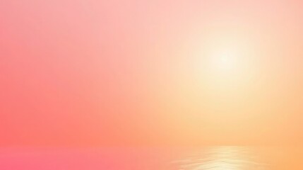 Obraz premium Warm gradient background blending coral to light peach, featuring a smooth, glowing transition that gives a sunset-inspired vibe,
