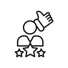 Customer experience icon Vector flat thin line illustration