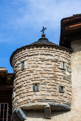 old city in Andorra at winter day