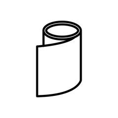 Foil roll icon Vector flat thin line illustration