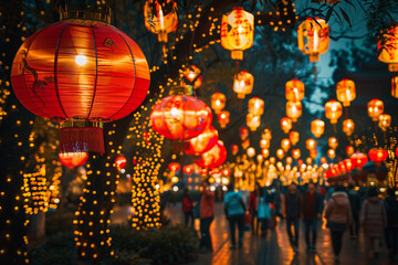 Beautiful holiday composition for celebrate chinese festival of lanterns