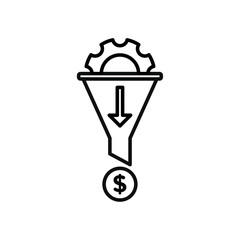 Lead generation icon Vector flat thin line illustration