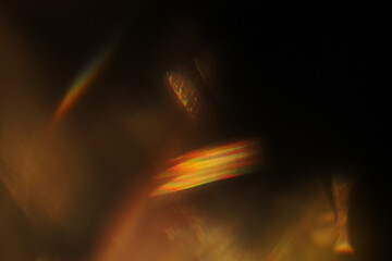 Prismatic Luxury Gold Overlays – High-resolution abstract light and golden bokeh textures....