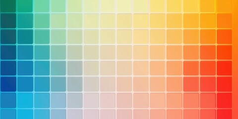Fototapeta premium Abstract background of colorful squares in a grid pattern.