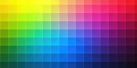 Fototapeta premium Abstract rainbow background with colorful squares and gradient.