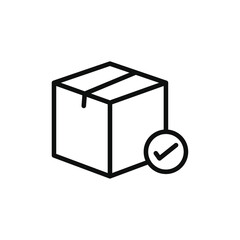 Order receive icon Vector flat thin line illustration