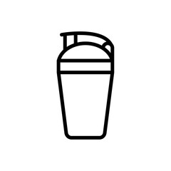 Protein shake icon Vector flat thin line illustration