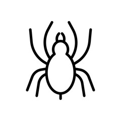 Spider icon Vector flat thin line illustration